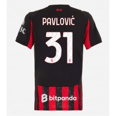 AC Milan Strahinja Pavlovic #31 Hjemmedrakt Kvinner 2025-26 Kortermet